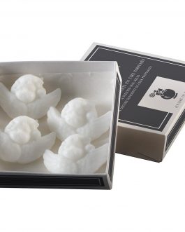 MATHILDE M. Caja de 4 decoraciones de fondant con aroma de ángel – Polvo de arroz