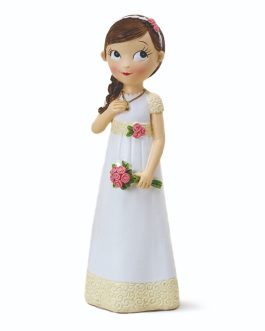 Figura niña comunión vestido romántico 16,5cm