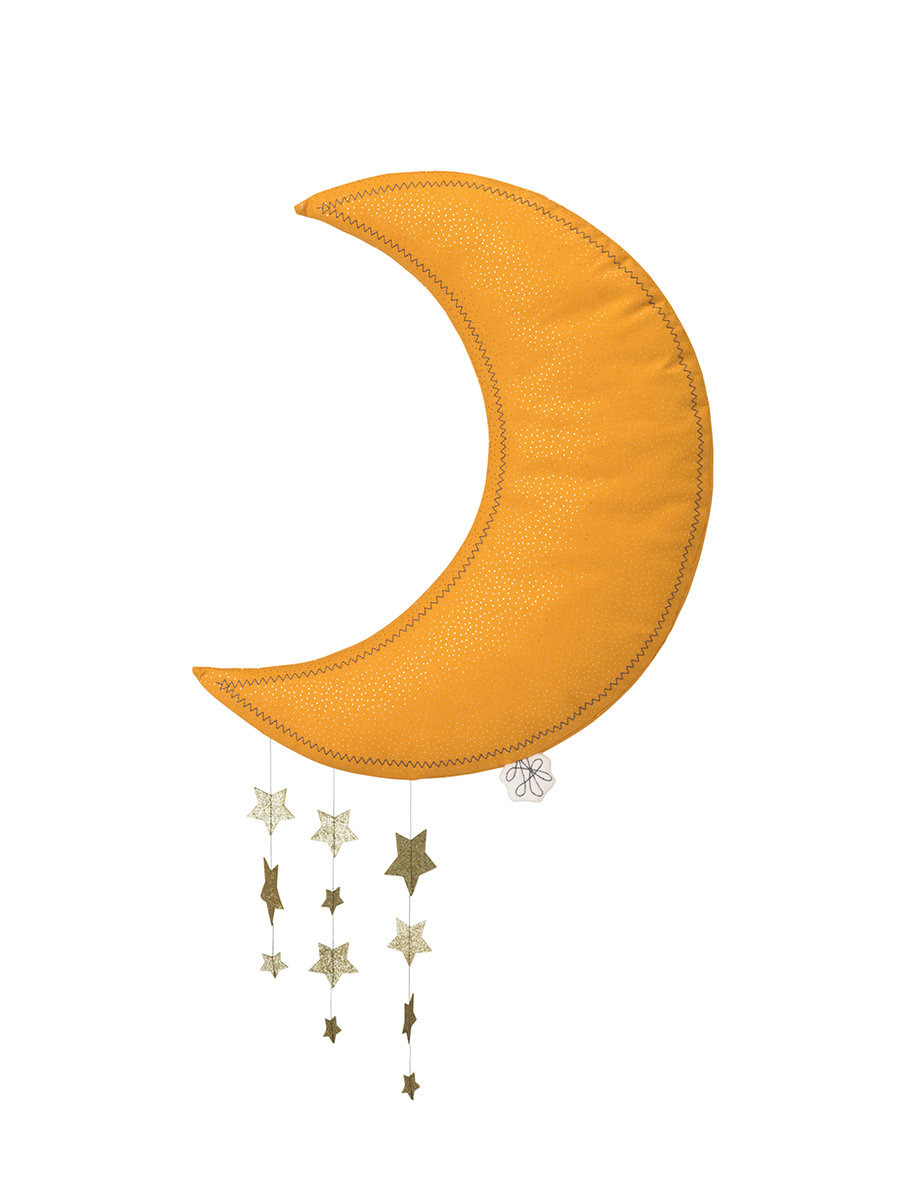 Luna amarilla con estrellas